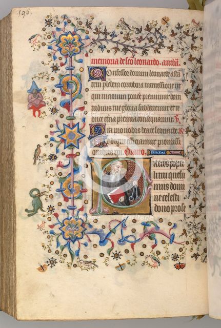 Hours of Charles the Noble, King of Navarre (1361-1425), fol. 292v, St. Leonard, c. 1405. Creator: Master of the Brussels Initials and Associates (French).