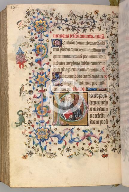 Hours of Charles the Noble, King of Navarre (1361-1425), fol. 292v, St. Leonard, c. 1405. Creator: Master of the Brussels Initials and Associates (French).