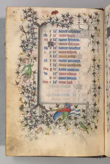 Hours of Charles the Noble, King of Navarre (1361-1425): fol. 2v, February, c. 1405. Creator: Master of the Brussels Initials and Associates (French)