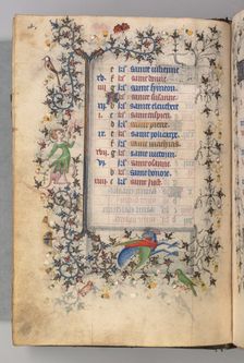 Hours of Charles the Noble, King of Navarre (1361-1425): fol. 2v, February, c. 1405. Creator: Master of the Brussels Initials and Associates (French)