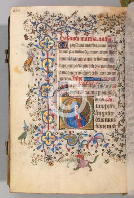 Hours of Charles the Noble, King of Navarre (1361-1425), fol. 304v, St. Martha, c. 1405. Creator: Master of the Brussels Initials and Associates (French).