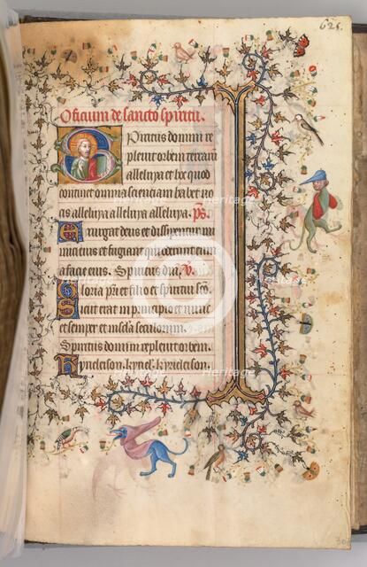 Hours of Charles the Noble, King of Navarre (1361-1425), fol. 307r, Bust of Christ, c. 1405. Creator: Master of the Brussels Initials and Associates (French).