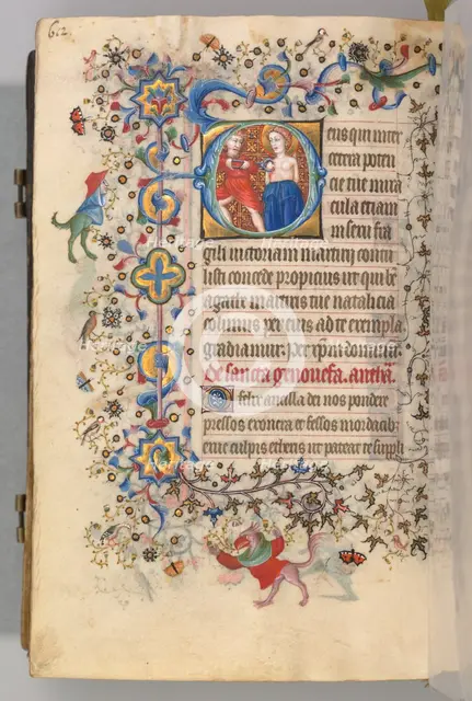 Hours of Charles the Noble, King of Navarre (1361-1425), fol. 300v, St. Agatha, c. 1405. Creator: Master of the Brussels Initials and Associates (French).