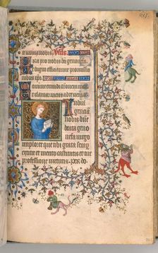 Hours of Charles the Noble, King of Navarre (1361-1425), fol. 301r, St. Geneviève, c. 1405. Creator: Master of the Brussels Initials and Associates (French)