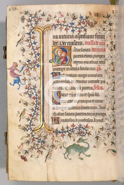 Hours of Charles the Noble, King of Navarre (1361-1425), fol. 313v, Virgin and Child, c. 1405. Creator: Master of the Brussels Initials and Associates (French).