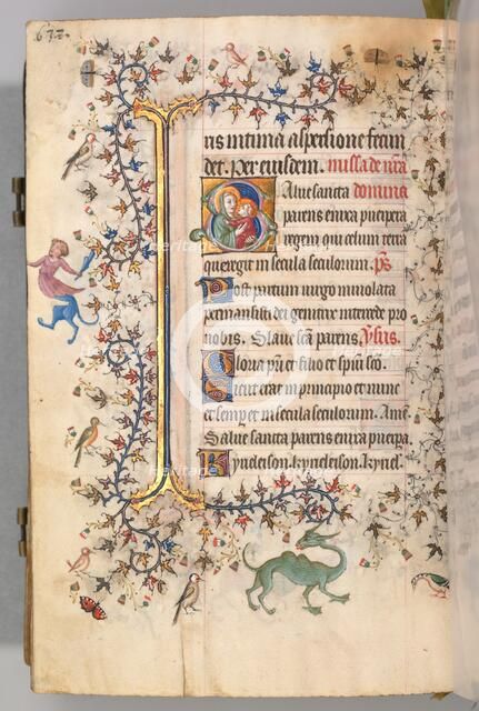 Hours of Charles the Noble, King of Navarre (1361-1425), fol. 313v, Virgin and Child, c. 1405. Creator: Master of the Brussels Initials and Associates (French).