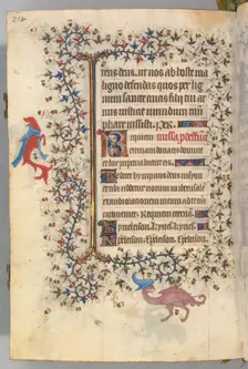 Hours of Charles the Noble, King of Navarre (1361-1425), fol. 321v, Bust of Death, c. 1405. Creator: Master of the Brussels Initials and Associates (French)