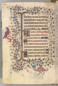 Hours of Charles the Noble, King of Navarre (1361-1425), fol. 321v, Bust of Death, c. 1405. Creator: Master of the Brussels Initials and Associates (French)