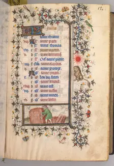 Hours of Charles the Noble, King of Navarre (1361-1425): fol. 7r, July, c. 1405. Creator: Master of the Brussels Initials and Associates (French)