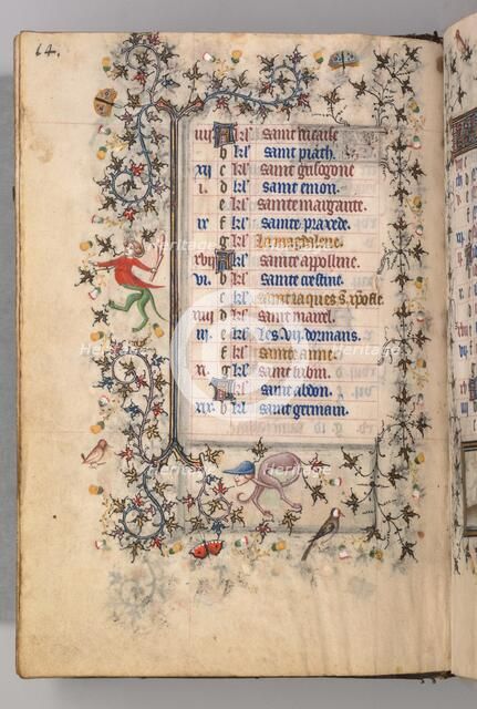 Hours of Charles the Noble, King of Navarre (1361-1425): fol. 7v, July, c. 1405. Creator: Master of the Brussels Initials and Associates (French).