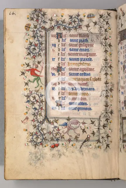 Hours of Charles the Noble, King of Navarre (1361-1425): fol. 7v, July, c. 1405. Creator: Master of the Brussels Initials and Associates (French).