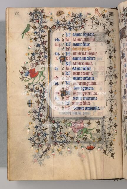 Hours of Charles the Noble, King of Navarre (1361-1425): fol. 5v, May, c. 1405. Creator: Master of the Brussels Initials and Associates (French).