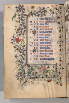Hours of Charles the Noble, King of Navarre (1361-1425): fol. 5v, May, c. 1405. Creator: Master of the Brussels Initials and Associates (French)