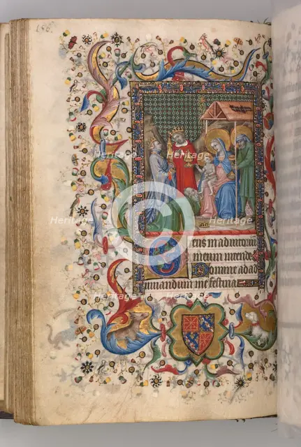 Hours of Charles the Noble, King of Navarre (1361-1425): fol. 78v, Adoration of the Magi (Sext), c.  Creator: Master of the Brussels Initials and Associates (French).