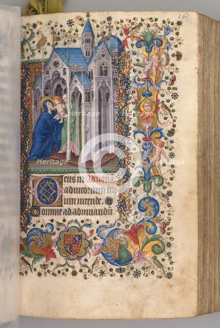 Hours of Charles the Noble, King of Navarre (1361-1425): fol. 82vr, Presentation..., c. 1405. Creator: Master of the Brussels Initials and Associates (French).