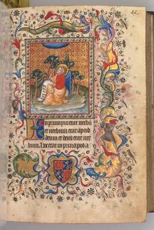 Hours of Charles the Noble, King of Navarre (1361-1425): fol.1r, St. John the Evagelist, c. 1405. Creator: Master of the Brussels Initials and Associates (French)