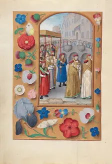 Hours of Queen Isabella the Catholic, Queen of Spain: Fol. 43v, Procession of the Sacrament, c1500. Creator: Master of the First Prayerbook of Maximillian (Flemish, c. 1444-1519); Associates, and