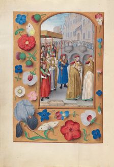 Hours of Queen Isabella the Catholic, Queen of Spain: Fol. 43v, Procession of the Sacrament, c1500. Creator: Master of the First Prayerbook of Maximillian (Flemish, c. 1444-1519); Associates, and