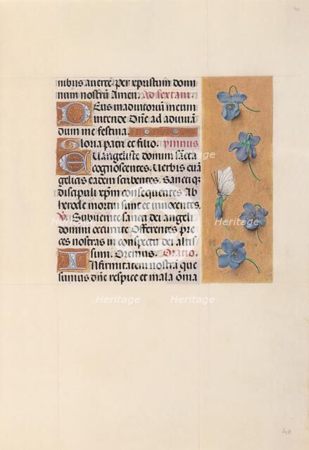 Hours of Queen Isabella the Catholic, Queen of Spain: Fol. 40r, c. 1500. Creator: Master of the First Prayerbook of Maximillian (Flemish, c. 1444-1519); Associates, and.