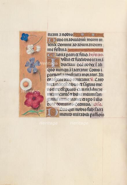 Hours of Queen Isabella the Catholic, Queen of Spain: Fol. 48v, c. 1500. Creator: Master of the First Prayerbook of Maximillian (Flemish, c. 1444-1519); Associates, and.