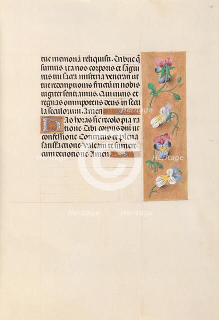 Hours of Queen Isabella the Catholic, Queen of Spain: Fol. 49r, c. 1500. Creator: Master of the First Prayerbook of Maximillian (Flemish, c. 1444-1519); Associates, and.