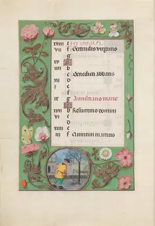Hours of Queen Isabella the Catholic, Queen of Spain: Fol. 4v, March, c. 1500. Creator: Master of the First Prayerbook of Maximillian (Flemish, c. 1444-1519); Associates, and