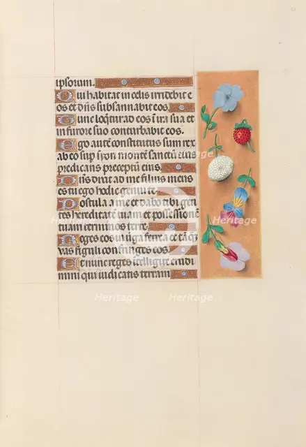 Hours of Queen Isabella the Catholic, Queen of Spain: Fol. 53r, c. 1500. Creator: Master of the First Prayerbook of Maximillian (Flemish, c. 1444-1519); Associates, and.