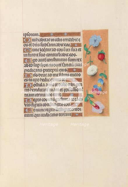 Hours of Queen Isabella the Catholic, Queen of Spain: Fol. 53r, c. 1500. Creator: Master of the First Prayerbook of Maximillian (Flemish, c. 1444-1519); Associates, and.