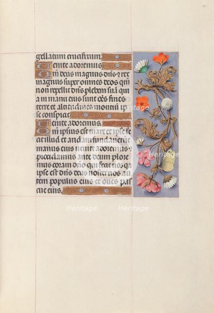 Hours of Queen Isabella the Catholic, Queen of Spain: Fol. 51r, c. 1500. Creator: Master of the First Prayerbook of Maximillian (Flemish, c. 1444-1519); Associates, and.