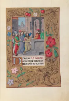 Hours of Queen Isabella the Catholic, Queen of Spain: Fol. 63r, Christ before Pilate, c. 1500. Creator: Master of the First Prayerbook of Maximillian (Flemish, c. 1444-1519); Associates, and