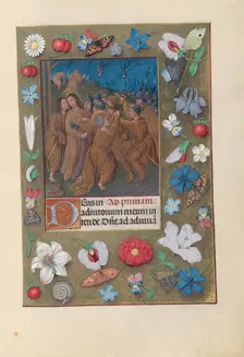 Hours of Queen Isabella the Catholic, Queen of Spain: Fol. 61r, Kiss of Judas, c. 1500. Creator: Master of the First Prayerbook of Maximillian (Flemish, c. 1444-1519); Associates, and