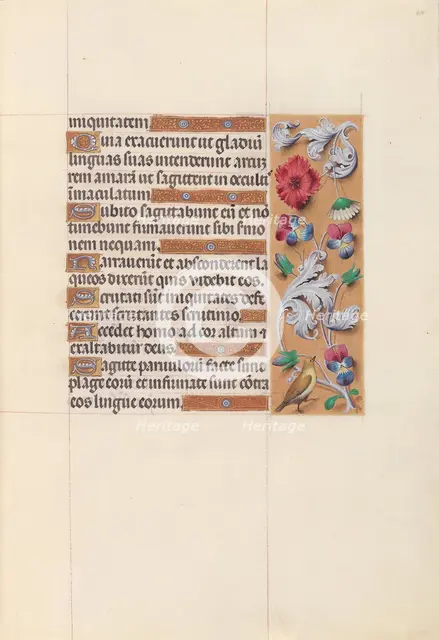 Hours of Queen Isabella the Catholic, Queen of Spain: Fol. 64r, c. 1500. Creator: Master of the First Prayerbook of Maximillian (Flemish, c. 1444-1519); Associates, and.