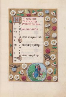 Hours of Queen Isabella the Catholic, Queen of Spain: Fol. 6r, May, c. 1500. Creator: Master of the First Prayerbook of Maximillian (Flemish, c. 1444-1519); Associates, and