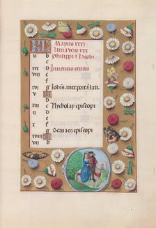 Hours of Queen Isabella the Catholic, Queen of Spain: Fol. 6r, May, c. 1500. Creator: Master of the First Prayerbook of Maximillian (Flemish, c. 1444-1519); Associates, and
