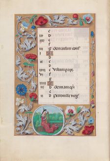 Hours of Queen Isabella the Catholic, Queen of Spain: Fol. 6v, May, c. 1500. Creator: Master of the First Prayerbook of Maximillian (Flemish, c. 1444-1519); Associates, and