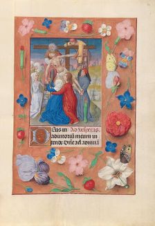 Hours of Queen Isabella the Catholic, Queen of Spain: Fol. 73r, Descent from the Cross, c. 1500. Creator: Master of the First Prayerbook of Maximillian (Flemish, c. 1444-1519); Associates, and