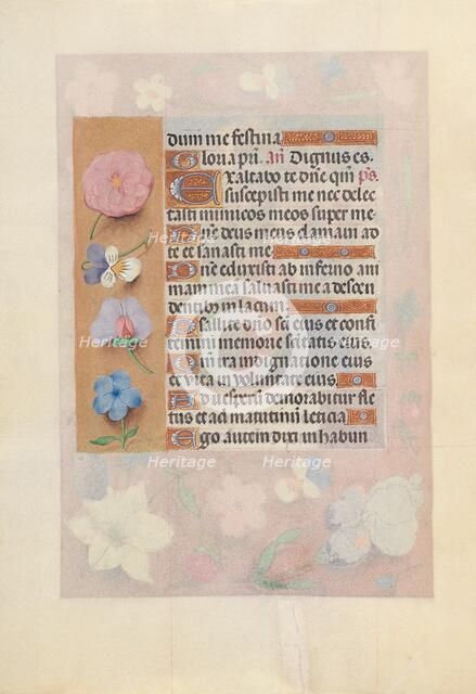 Hours of Queen Isabella the Catholic, Queen of Spain: Fol. 73v, c. 1500. Creator: Master of the First Prayerbook of Maximillian (Flemish, c. 1444-1519); Associates, and.