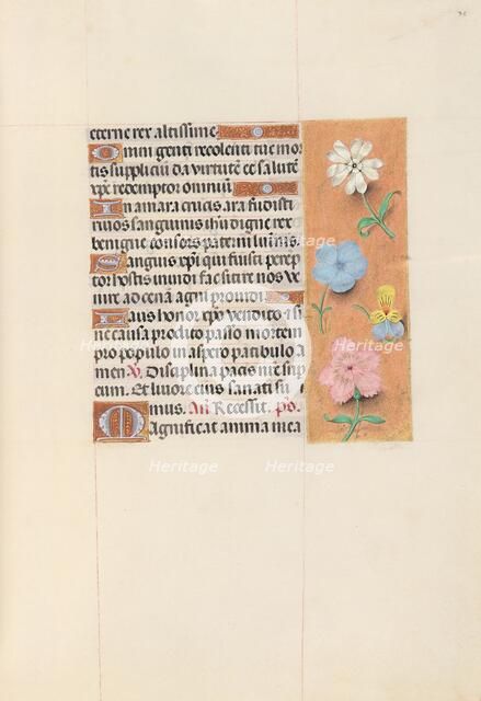 Hours of Queen Isabella the Catholic, Queen of Spain: Fol. 75r, c. 1500. Creator: Master of the First Prayerbook of Maximillian (Flemish, c. 1444-1519); Associates, and.