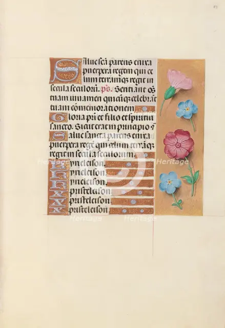 Hours of Queen Isabella the Catholic, Queen of Spain: Fol. 89r, c. 1500. Creator: Master of the First Prayerbook of Maximillian (Flemish, c. 1444-1519); Associates, and.