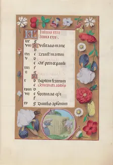 Hours of Queen Isabella the Catholic, Queen of Spain: Fol. 8r, July - Harvesting Wheat, c. 1500. Creator: Master of the First Prayerbook of Maximillian (Flemish, c. 1444-1519); Associates, and