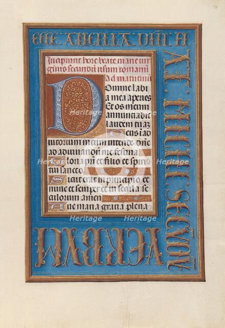 Hours of Queen Isabella the Catholic, Queen of Spain: Fol, 98r, c. 1500. Creator: Master of the First Prayerbook of Maximillian (Flemish, c. 1444-1519); Associates, and.