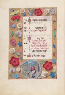 Hours of Queen Isabella the Catholic, Queen of Spain: Fol. 13v, December, c. 1500. Creator: Master of the First Prayerbook of Maximillian (Flemish, c. 1444-1519); Associates, and