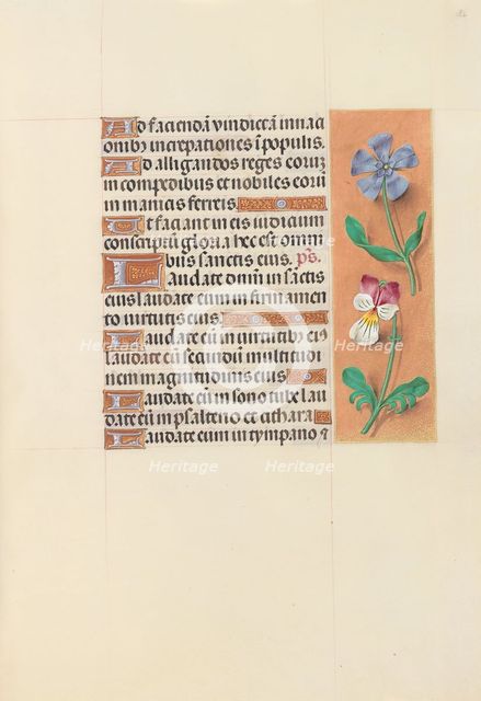 Hours of Queen Isabella the Catholic, Queen of Spain: Fol. 122r, c. 1500. Creator: Master of the First Prayerbook of Maximillian (Flemish, c. 1444-1519); Associates, and.