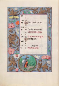 Hours of Queen Isabella the Catholic, Queen of Spain: Fol. 12v, November, c. 1500. Creator: Master of the First Prayerbook of Maximillian (Flemish, c. 1444-1519); Associates, and