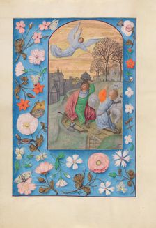 Hours of Queen Isabella the Catholic, Queen of Spain: Fol. 131v, Annunciation..., c. 1500. Creator: Master of the First Prayerbook of Maximillian (Flemish, c. 1444-1519); Associates, and