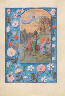 Hours of Queen Isabella the Catholic, Queen of Spain: Fol. 131v, Annunciation..., c. 1500. Creator: Master of the First Prayerbook of Maximillian (Flemish, c. 1444-1519); Associates, and