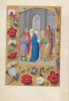 Hours of Queen Isabella the Catholic, Queen of Spain: Fol. 141v, Presentation in the Temple, c1500. Creator: Master of the First Prayerbook of Maximillian (Flemish, c. 1444-1519); Associates, and