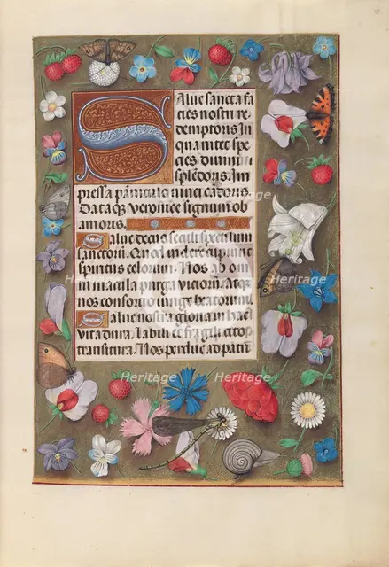 Hours of Queen Isabella the Catholic, Queen of Spain: Fol. 15r, c. 1500. Creator: Master of the First Prayerbook of Maximillian (Flemish, c. 1444-1519); Associates, and.
