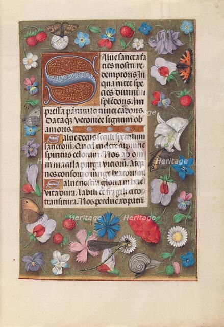 Hours of Queen Isabella the Catholic, Queen of Spain: Fol. 15r, c. 1500. Creator: Master of the First Prayerbook of Maximillian (Flemish, c. 1444-1519); Associates, and.