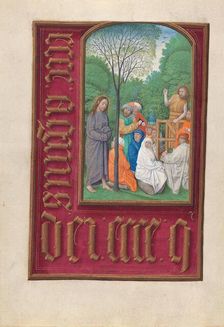 Hours of Queen Isabella the Catholic, Queen of Spain: Fol. 169v, St. John the Baptist…, c. 1500. Creator: Master of the First Prayerbook of Maximillian (Flemish, c. 1444-1519); Associates, and